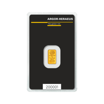 Zlatna poluga 1g | Argor Heraeus
