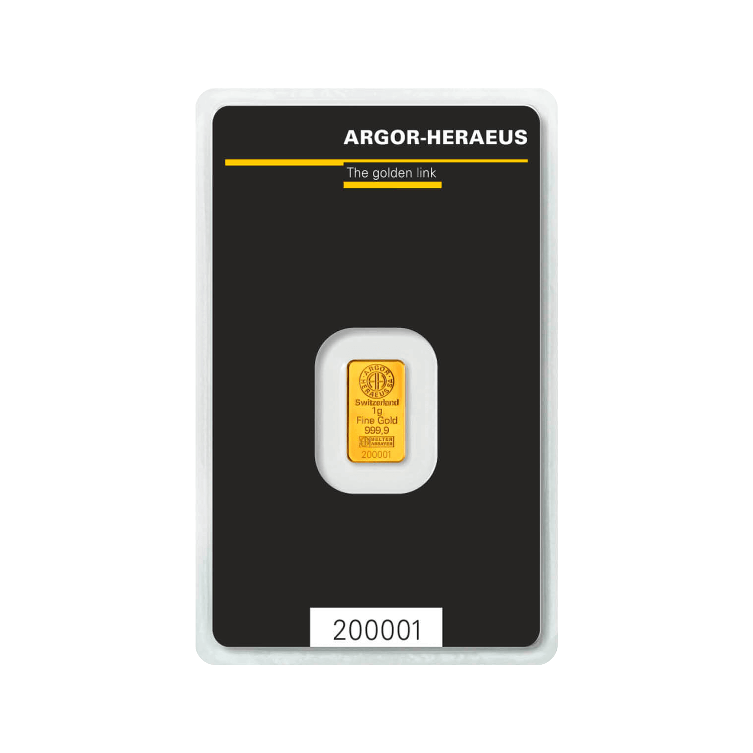 Zlatna poluga 1g | Argor Heraeus