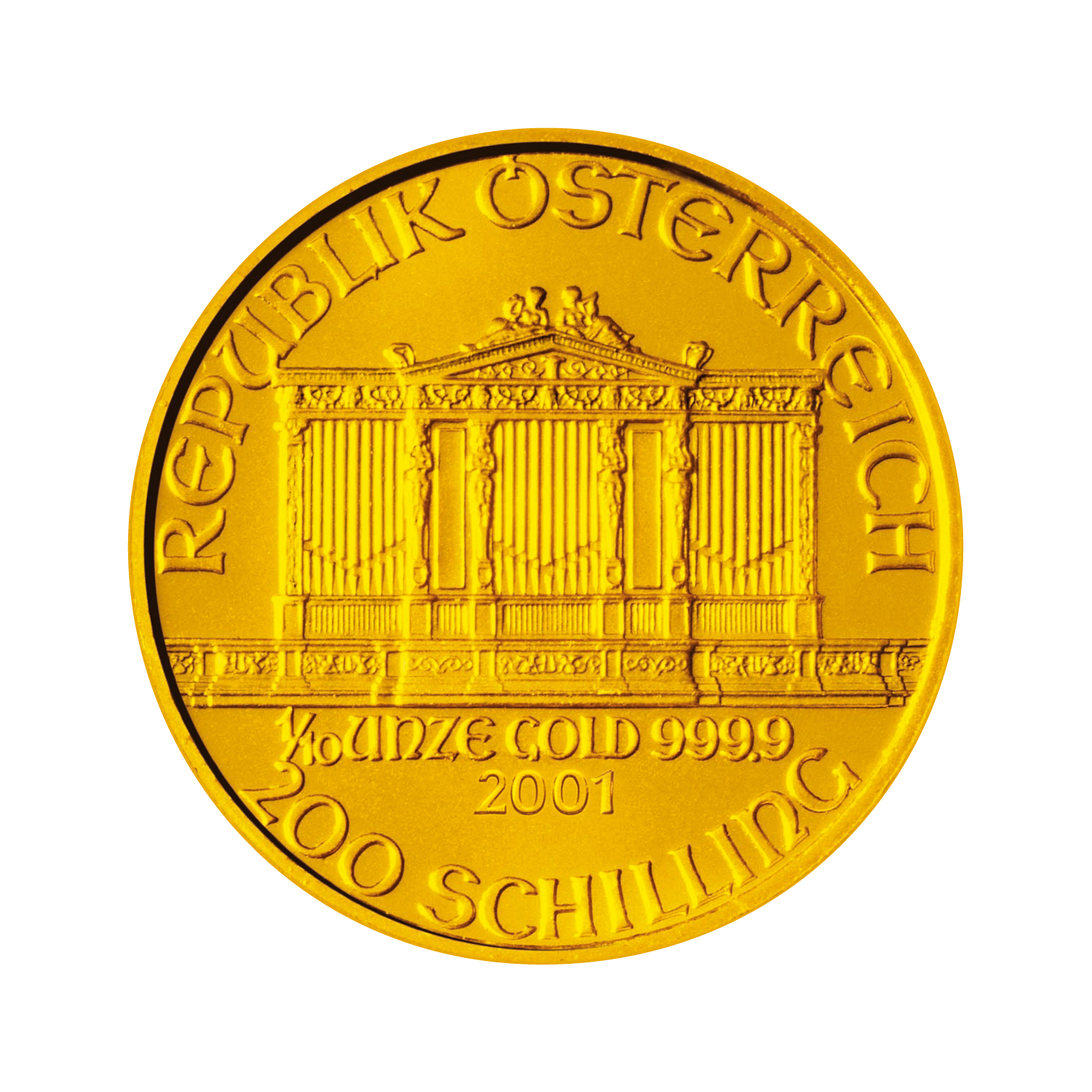 Goldmünze Wiener Philharmoniker 1/10 Unze
