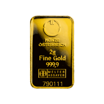 Münze Österreich Goldbarren 2g