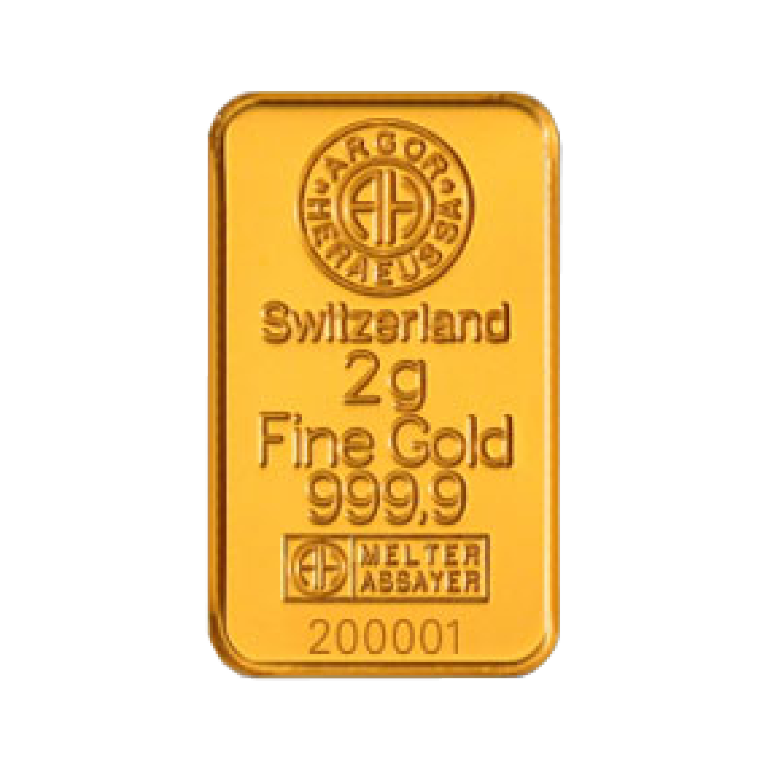 Argor Heraeus Goldbarren 2g