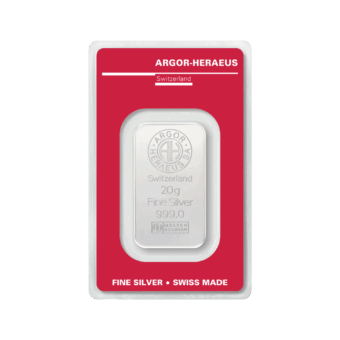 Argor Heraeus Silberbarren 20g