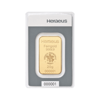 Heraeus Goldbarren 20g