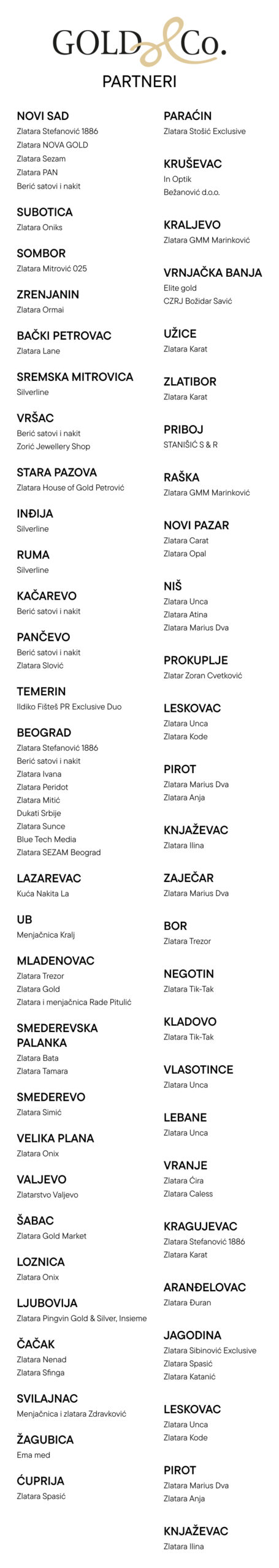 Gold&Co. Partneri Srbija